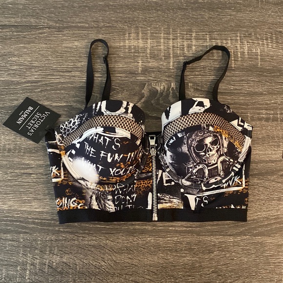 Victoria's Secret Balmain Long Line Zipper Bra 36C - Picture 1 of 5